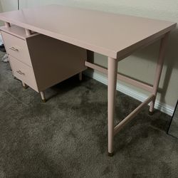  Modern Blush Pink Desk – $100 (Pickup Only)