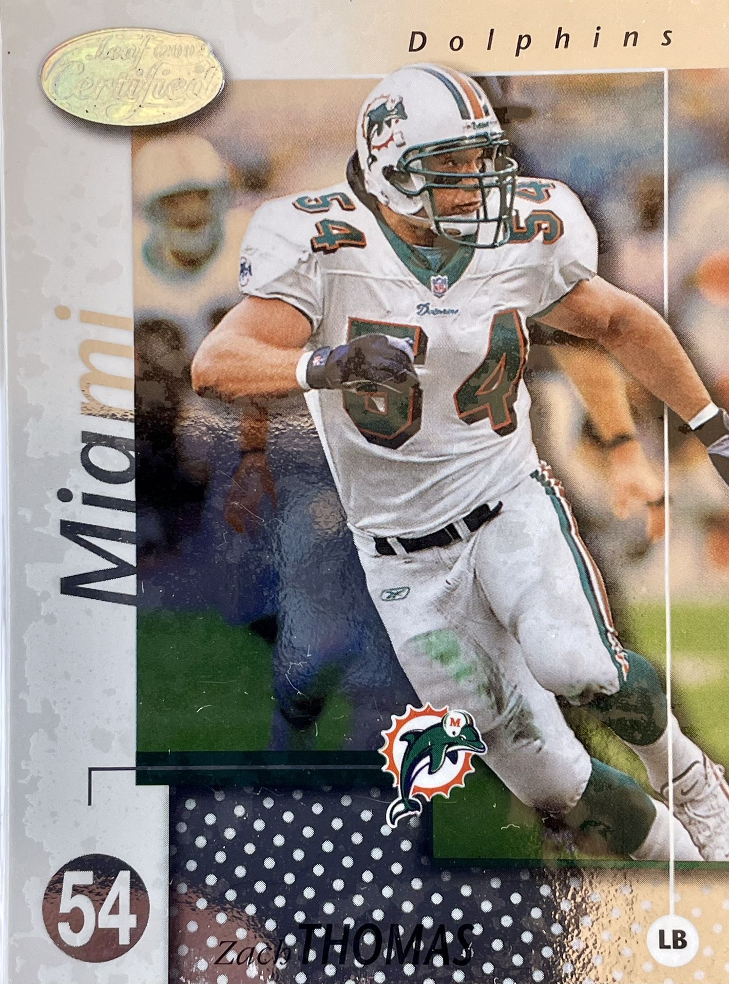 Lot of 46 Zack Thomas Hall of Fame Dolphin cards