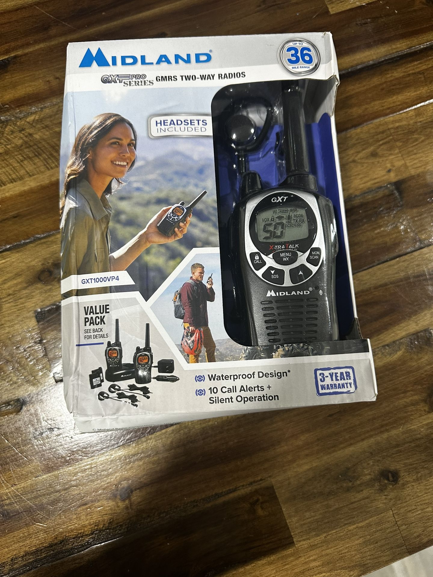 Midland GXT1000VP4 GMRS Two-Way Radio