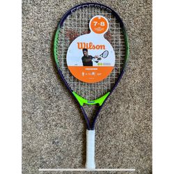 Wilson Federer 23 Youth Tennis Racquet Racket 3 5/8” Grip Blue Green Ages 7-8