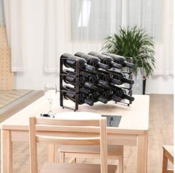 Brand New Tabletop Stackable 4-Bottle Metal Wine Rack, Wine Storage, Space