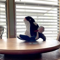 **VTG****NWT** 1997 Coca Cola Killer Whale  Plush/Bean Bag/Stuffed Orca #0137