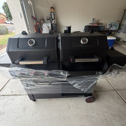 Nexgrill Oakford 1150 Pro Combo Grill + Offset Charcoal Smoker