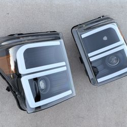 11 to 16 F250 F350 Super Duty Black Projector LED DRL Headlights