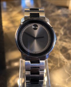 Authentic Movado Gunmetal Watch  Clean Luxury Look  $189 O.B.O Priced to Sell