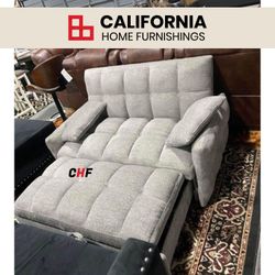 Modern Pull-Out Sleeper Sofa Loveseat