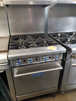Used Imperial 24"L Range With 4 Burners N Standard Oven Natural Gas 