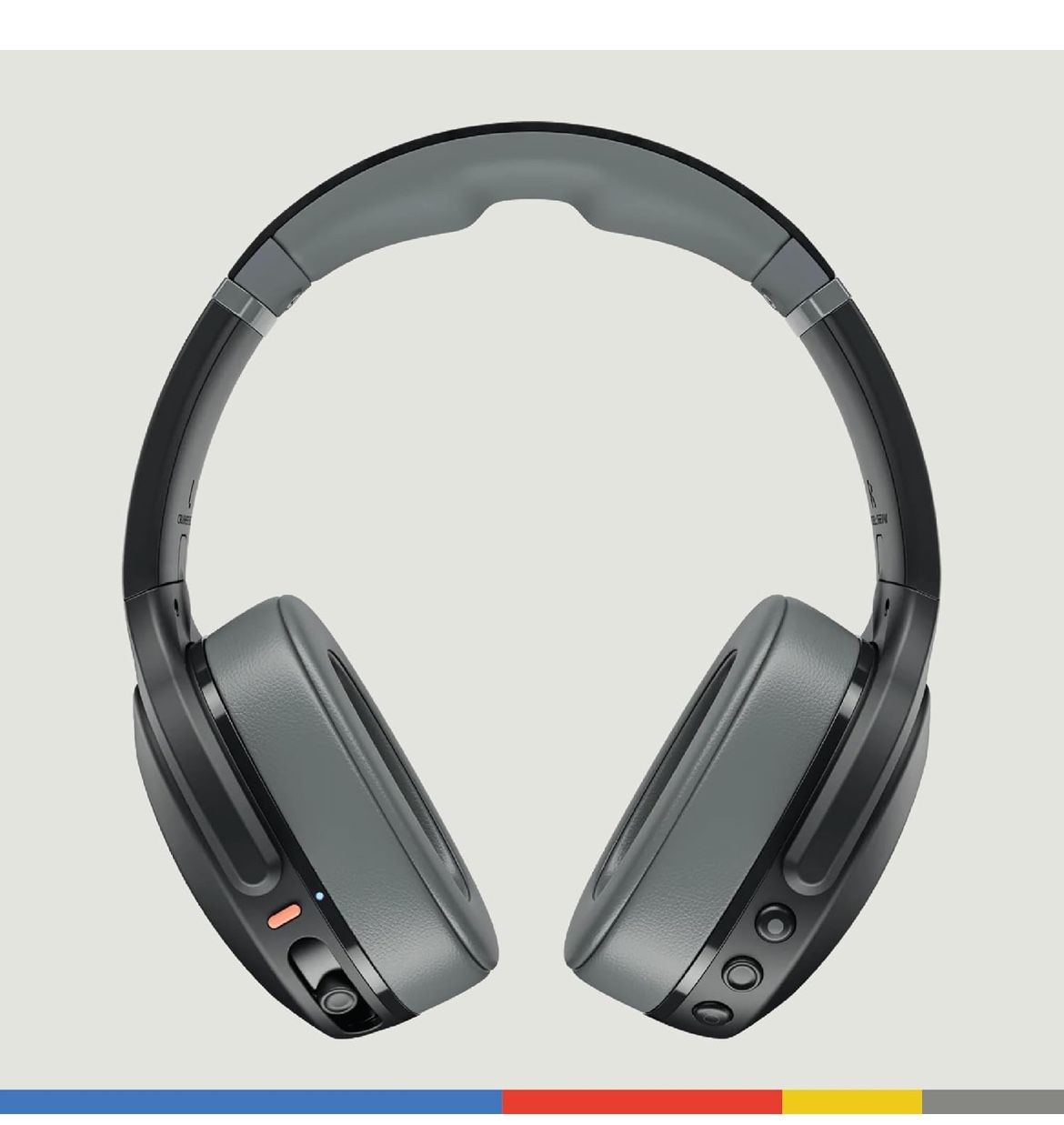 Skullcandy Crusher Evo Over-Ear Wireless Headphones with Sensory Bass with Charging Cable, 40 Hr Battery, Microphone, Works with iPhone Android and Bl