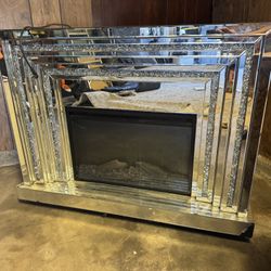 Electric Mirror Fireplace 