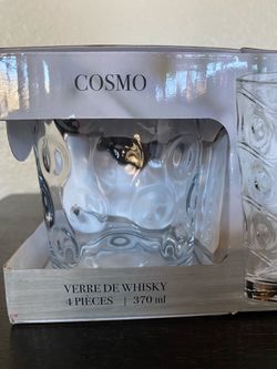 Set Of FOUR (4) Cosmo Vaso De Whiskey Drinking Glasses 12.5 Oz