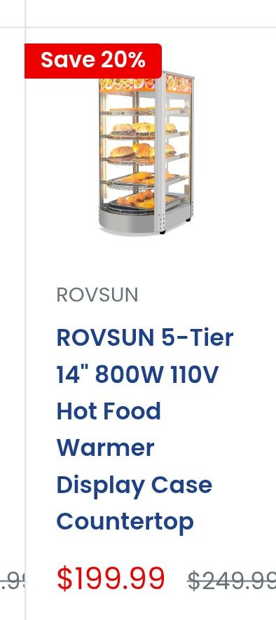 Brand New Rovsun 5-Tier  Countertop Food Warmer 
