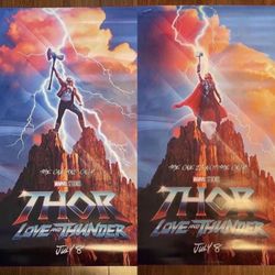 Marvel Disney Thor Love & Thunder Teaser Posters