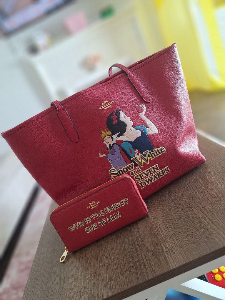 Coach And Disney City Tote and Wallet
