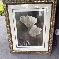 White Flower Art Work 