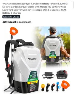 VAXMAY Backpack Sprayer 4.2 Gallon Battery Powered