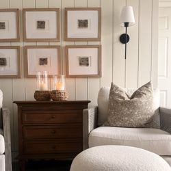  Wood Dresser w/ Built-In Outlet & Pull-Out Shelf Charging Station