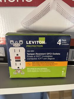 Leviton 15 Amp 125 Volt GFCI Outlet / Pack Of 4
