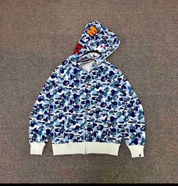 BAPE ABC Camo Shark Full Zip Hoodie 'Blue'