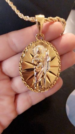 St Jude pendant and chain