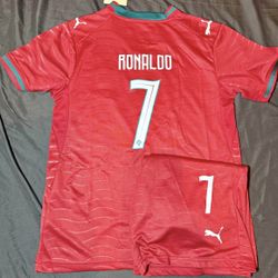 Soccer  adults small Medium large xl 2xl 3xl 4xl and kids sizes  from 4 years old to 12 years old Ronaldo Portugal home world cup 2026 kids and adults