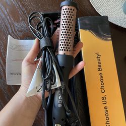 1.25 Inch Curling Iron Brush Ceramic 1 1/4 Inch Double PTC Heated Hair Curling Comb Tourmaline Ionic Hair Curler Curling Iron Dual Voltage for Traveli