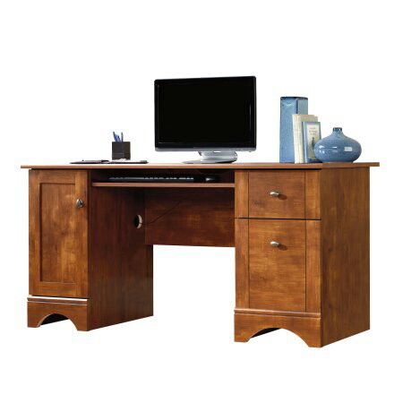 Realspace Dawson 2 Drawer Classic Desk Brushed Maple For Sale In