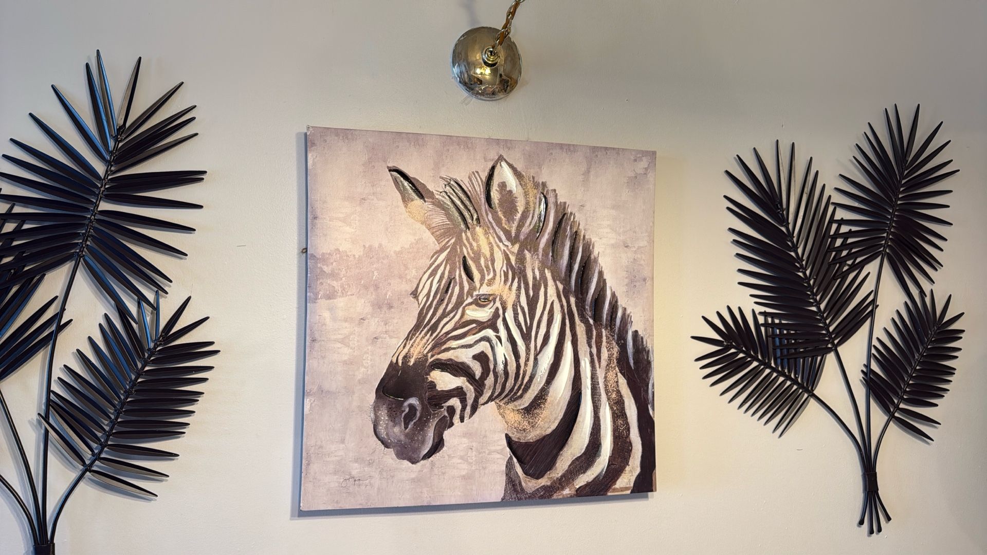 Zebra And Leaves