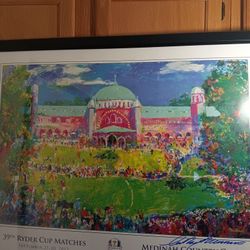 LeRoy Neiman 39th Ryder Cup At Medinah 2012. Signed Lower Right 26" Tall 38" Wide