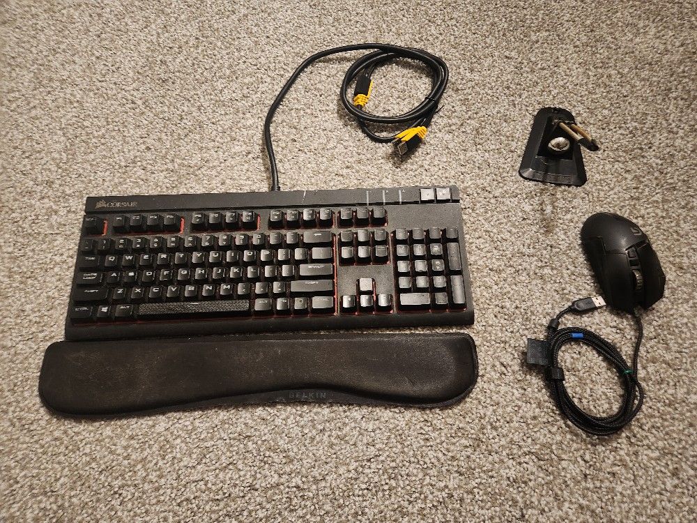 Gaming Keyboard and Mouse Set - Logitech and Corsair