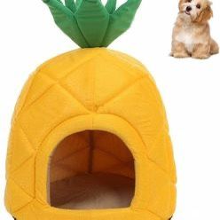 NEW Pineapple Pet Bed Creative Dog House Cozy Pet Nest Adorable Dog Cave for Small size Pets