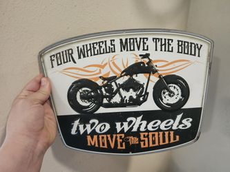 Vintage, Collectable Motorcycle Sign (Used for Display Only - Like-New Condition)