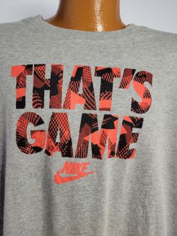 Nike That's Game Graphic T-Shirt Men's XXL Gray Red Basketball Athletic Cut Tee