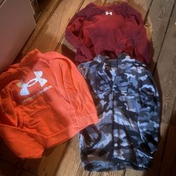 Set of three boys size 8 under Armour sweatshirts See My Page For So Much More