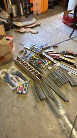 Large Model Train Lot with Track and Accessories