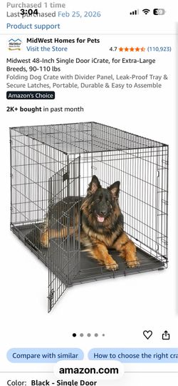 Large dog kennel 48 inch