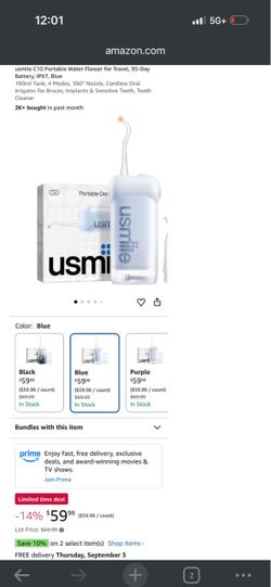 Usmile portable dental flosser