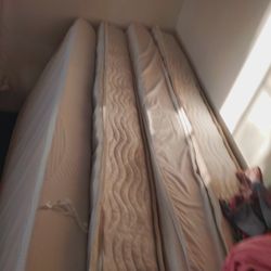 2 SETS OF TWIN SIZE MATTRESSES FROM BUNK BEDS
