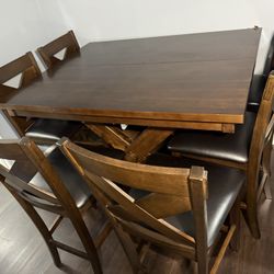 Extendable Dinning Table And Chairs