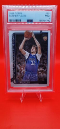 Topps 2025 Cooper Flagg #201 PSA 9 Rookie Dallas Mavericks Basketball Card