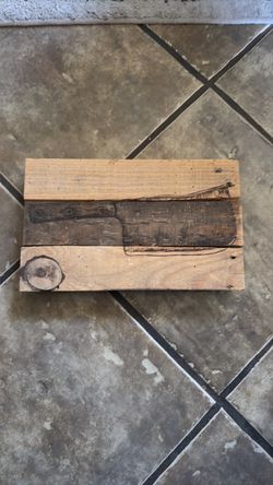 Reclaimed wood wall art - cleaver