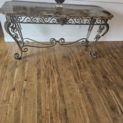 Elegant Real Marble Sofa Table Long