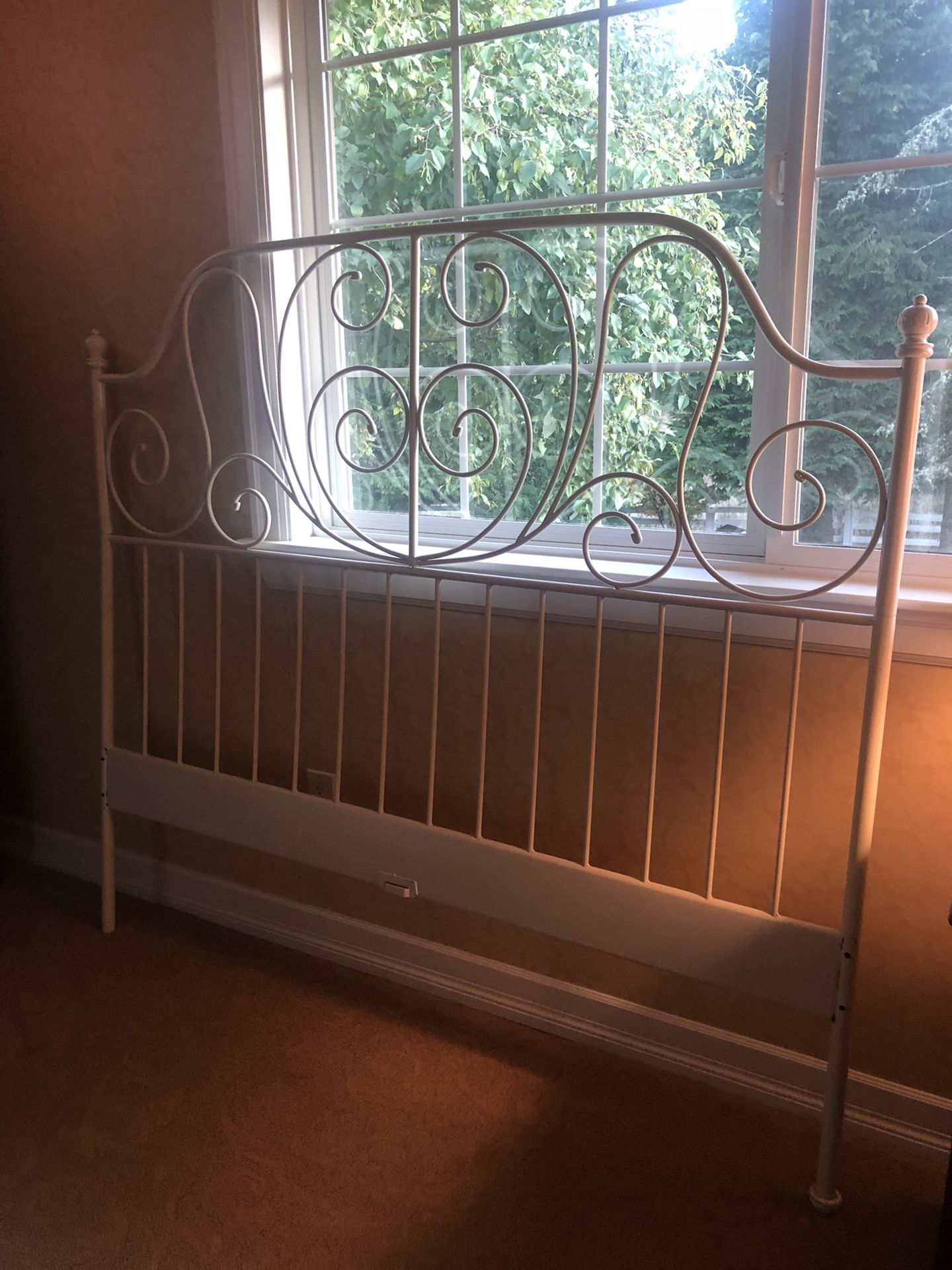 White Metal Double/Full Bed Frame - IKEA