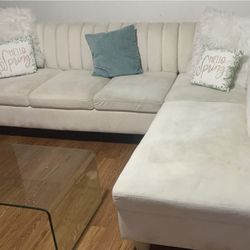 White L Sectional