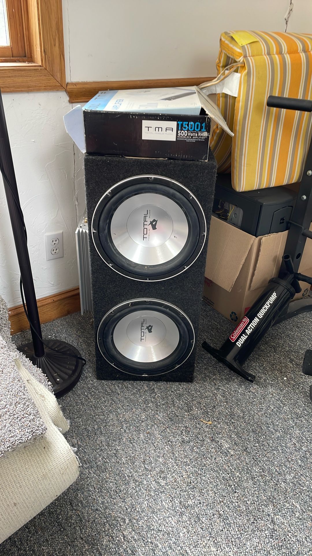 Car Subwoofer With Box Amplifier