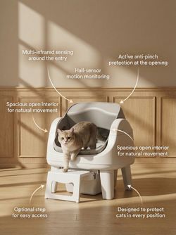 PetPivot open top self cleaning cat little box