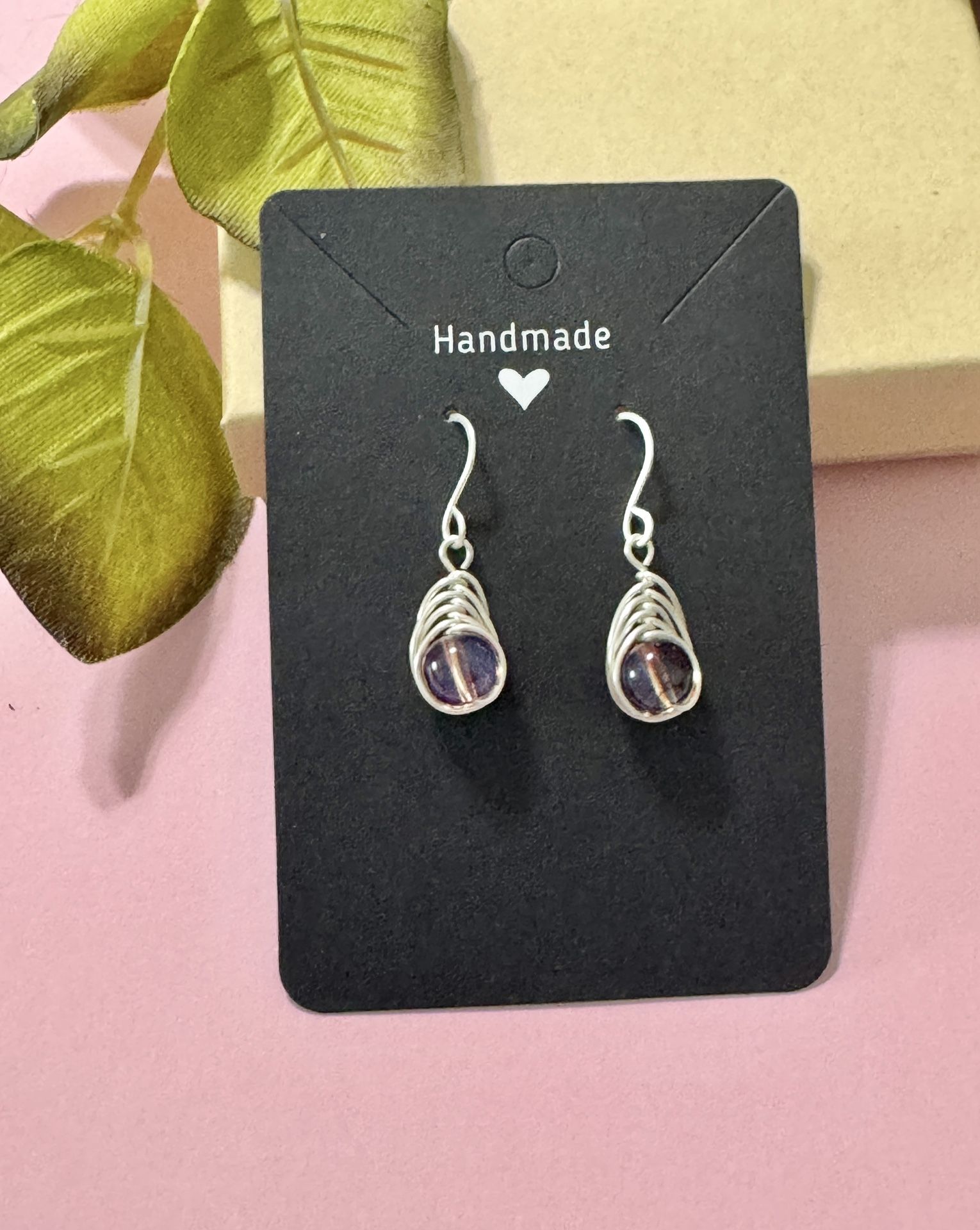 Silver Beaded Earrings
