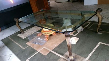 Antique Glass Center Table.