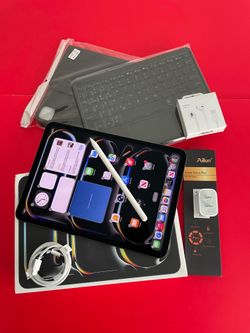 IPad Pro 11” (M4 chip / OLED  Screen / 2024 ) 512GB with keyboard, pen & Accessories