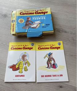 Curious George Curious About Phonics 12 Books Set By HA Rey And Margret Rey Mint