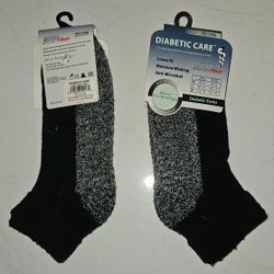 New Diabetic Care" Two pairs Of Socks Size M L Total $15